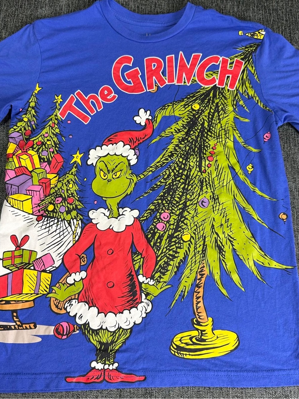 The Grinch Christmas Blue T Shirt How The Grinch Stole Christmas Adult XS 2022
